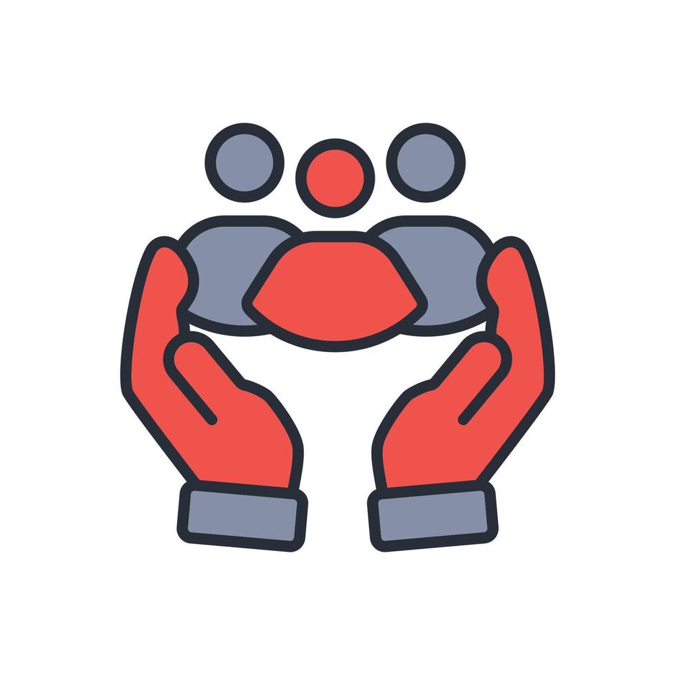 care colours icon vector