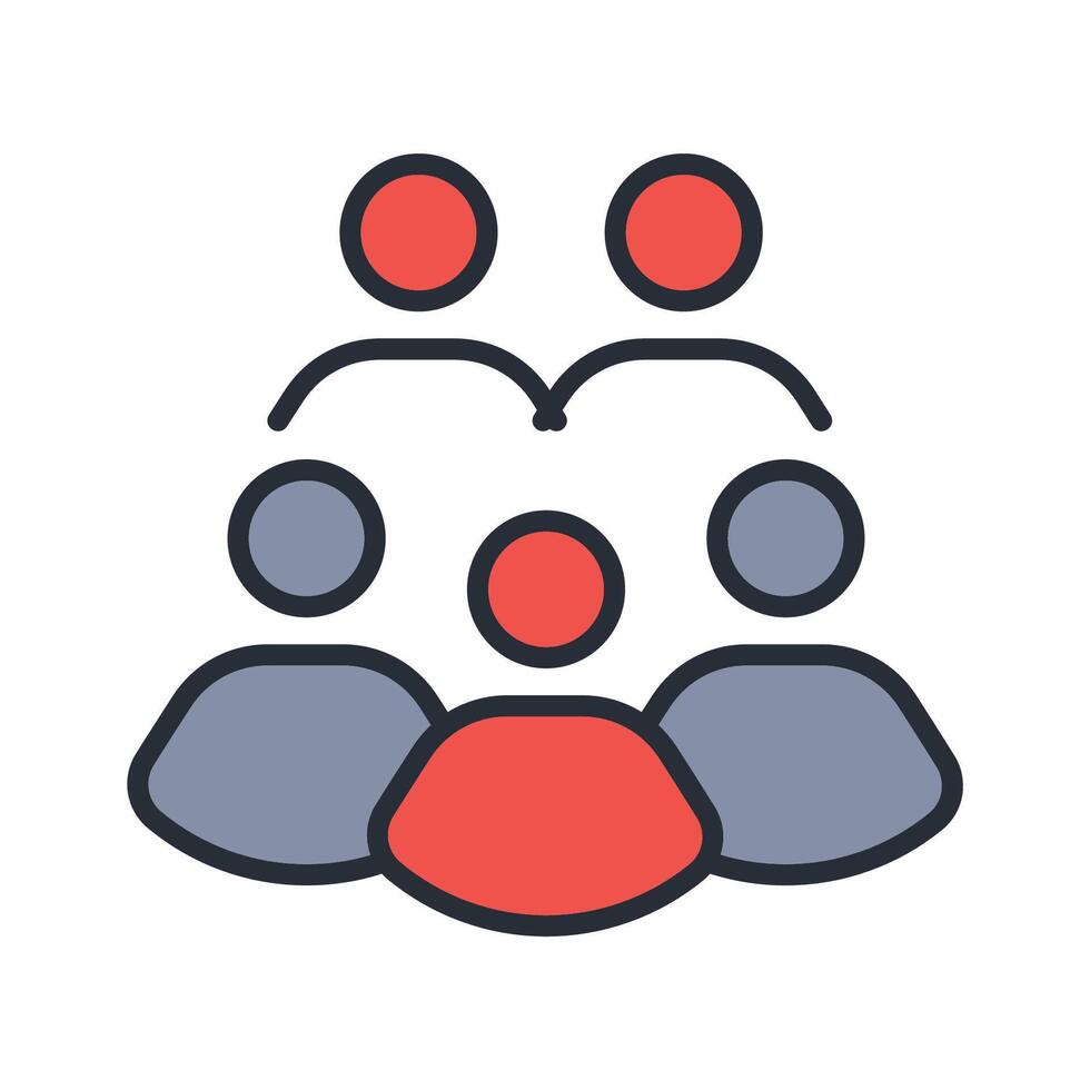 crowd colours icon vector