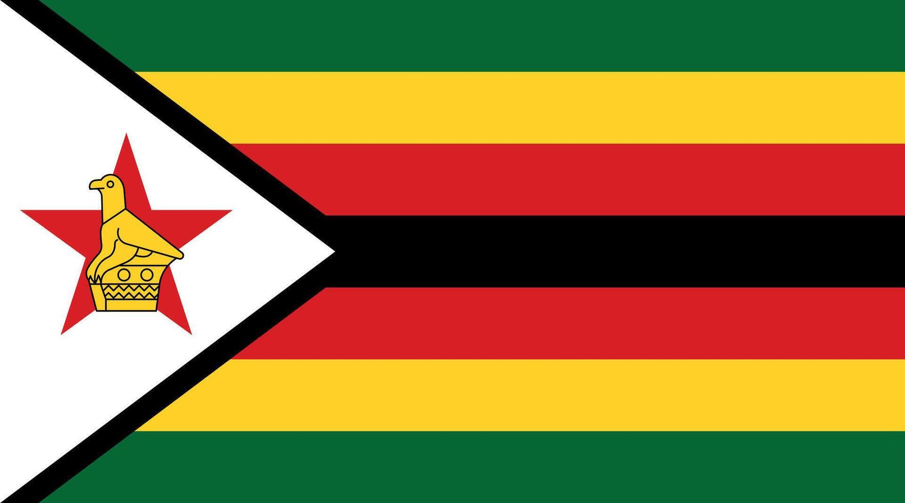 Zimbabwe Country Flag Illustration Design vector