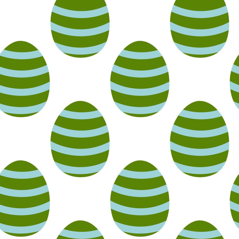Colorful striped Easter eggs arranged in a playful pattern on a white background vector