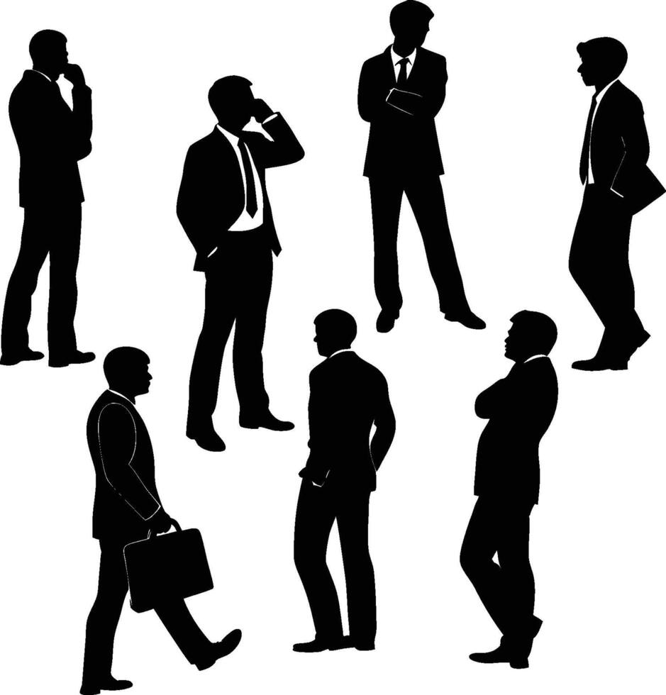 Business People Silhouette Collection vector