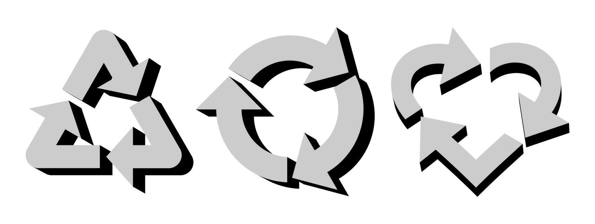 Recycle logo isolated on white background. vector