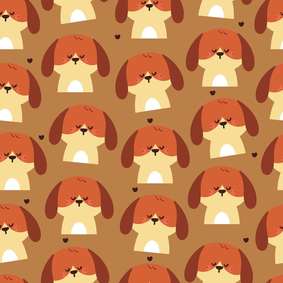 seamless pattern cute cartoon puppy. animal pattern for wallpaper, background and gift wrap paper vector