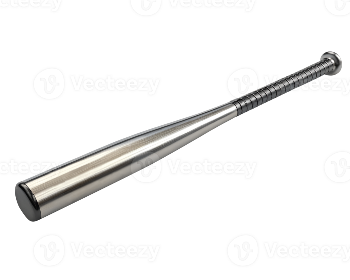 Baseball metal Bat, isolated on a transparent background png