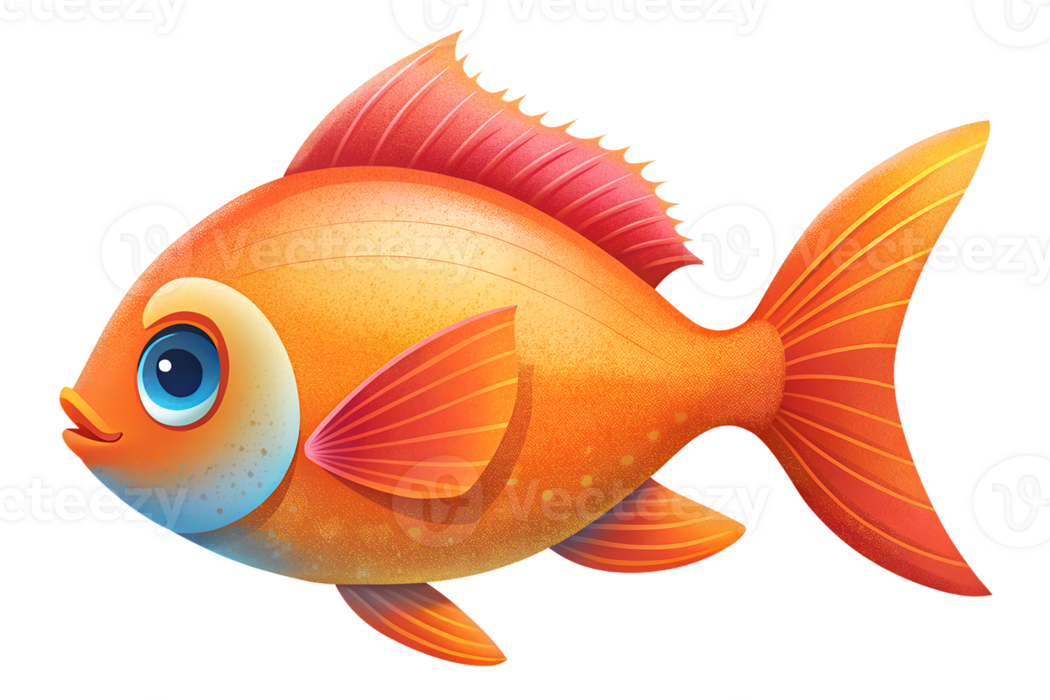 Illustration of Digital Painting, Coral reef fish isolated on transparent background png