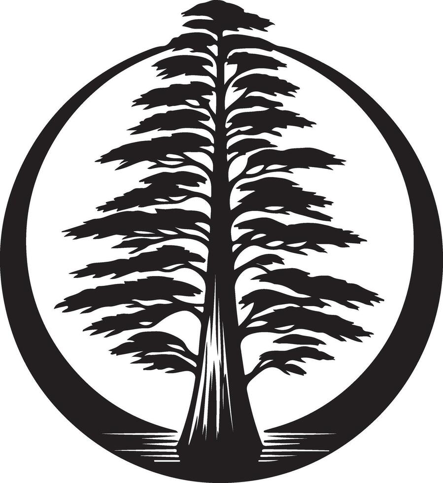 the logo for the california redwood tree vector