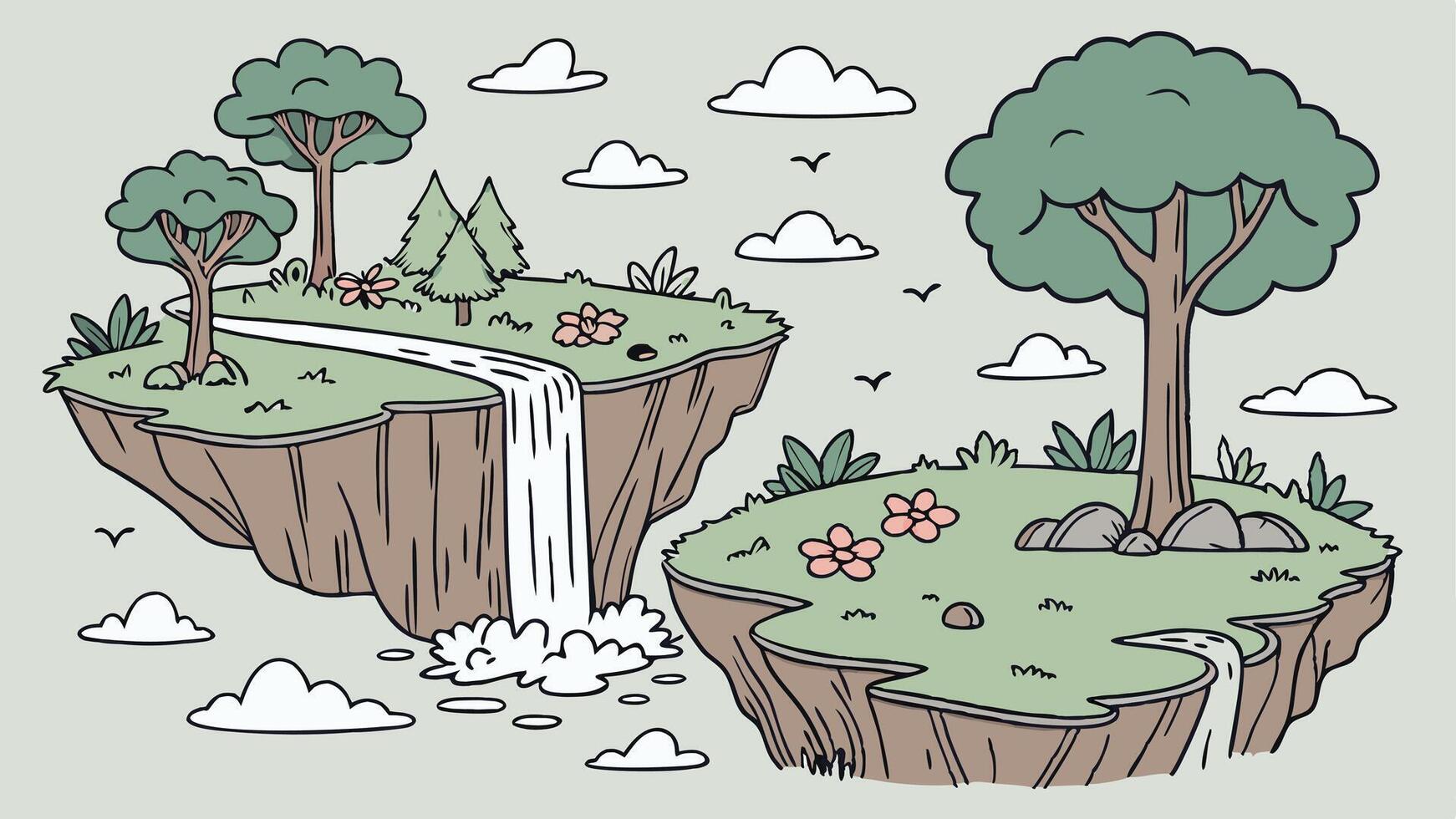 Jungle River - Dense Rainforest and Tropical Wildlife Exploration vector