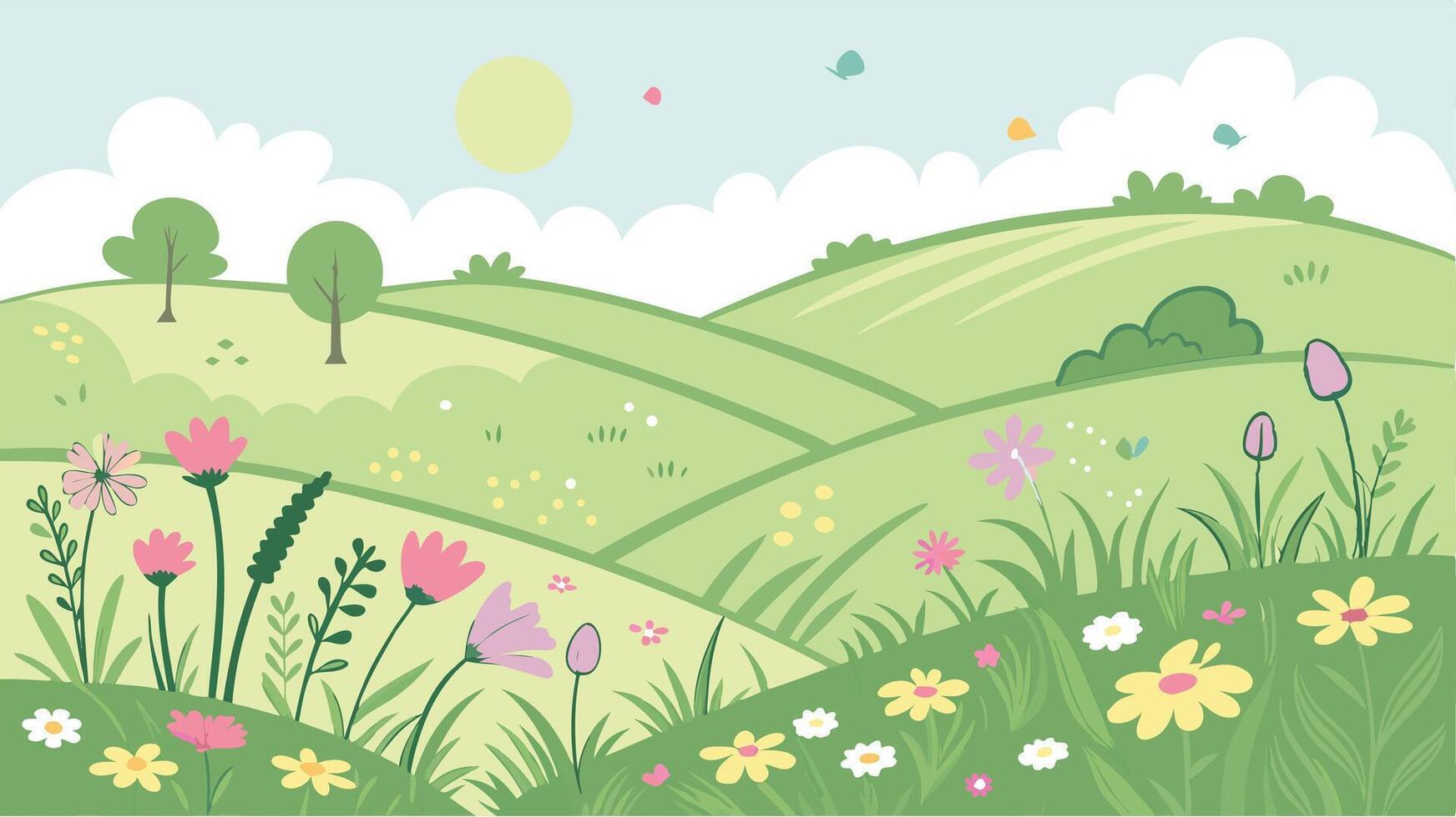 Hidden Waterfall Jungle - Lush Greenery and Tropical Oasis vector