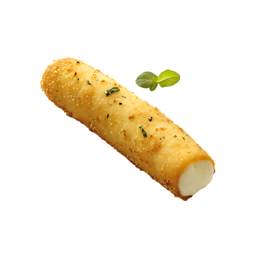 a cheese stick with a leaf on it png