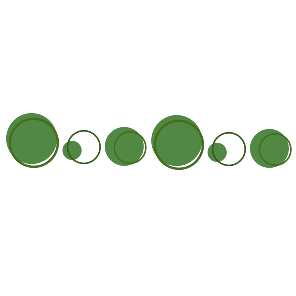 Decorative green circle pattern png