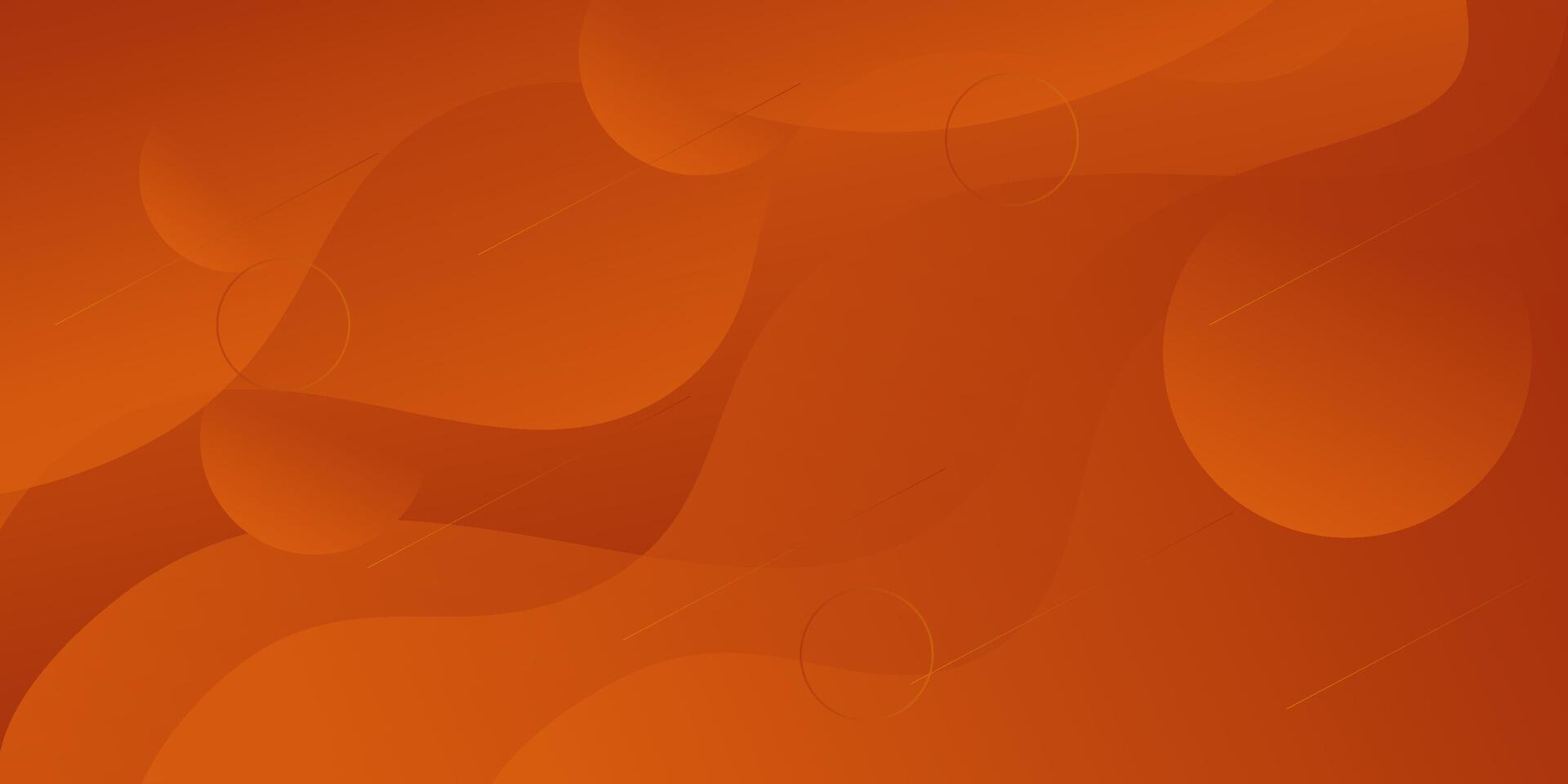 Modern dark orange gradient illustration with dynamic background in simple wave style. Cool design. Eps10 vector