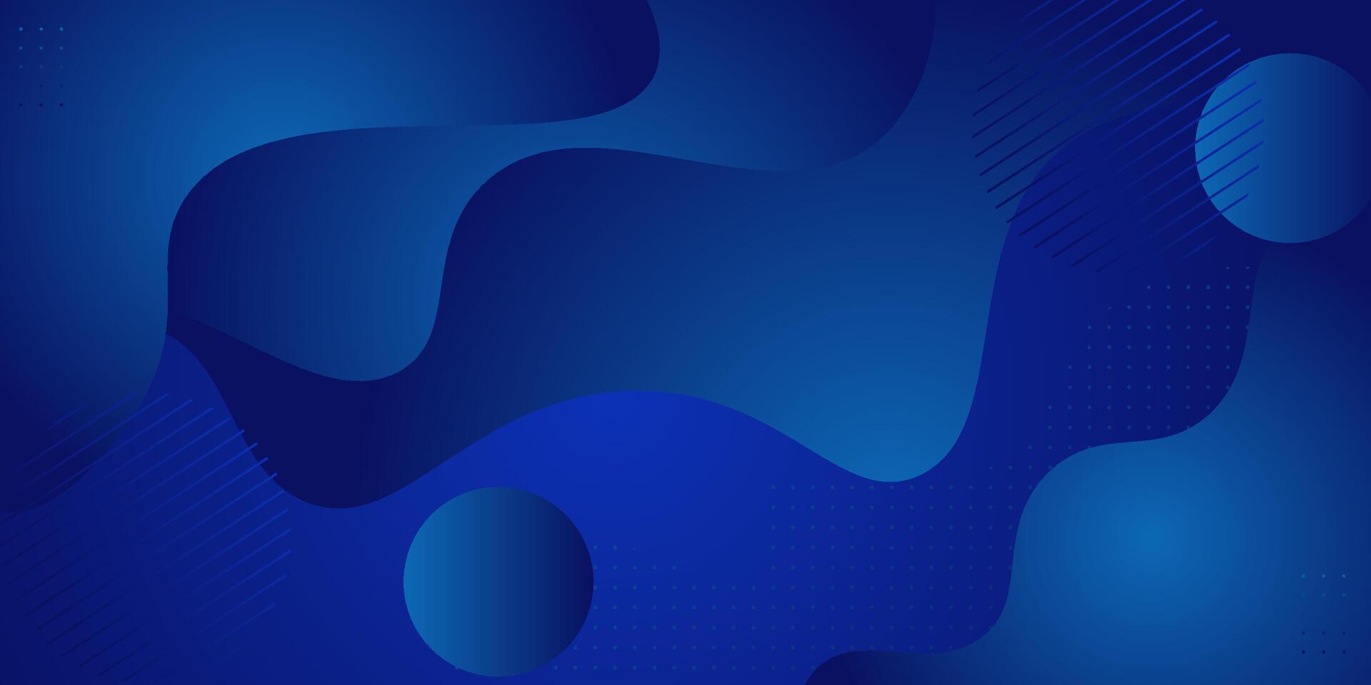 Blue background with dynamic fluid wave shapes. Abstract template and modern stylish design. Eps10 vector