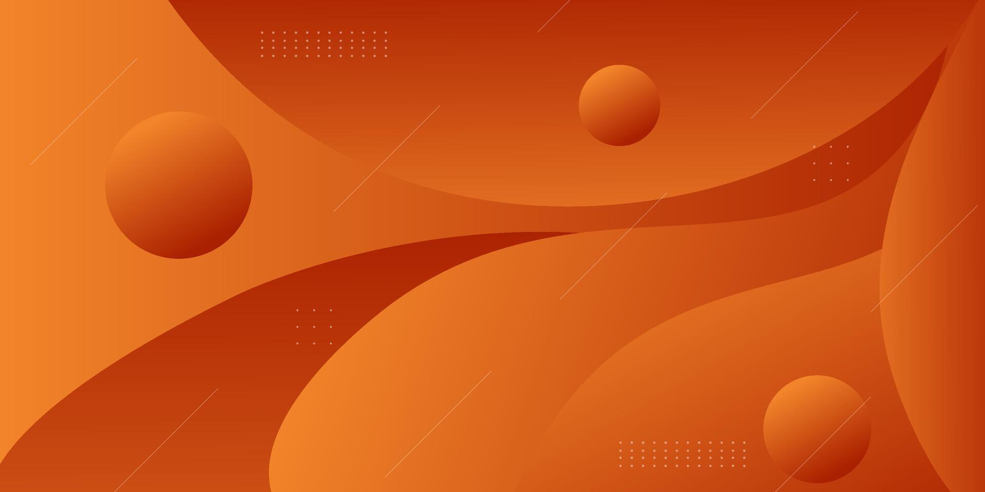 Abstract orange banner background template with curved shape overlay. Orange background with trendy pattern design. Eps10 vector