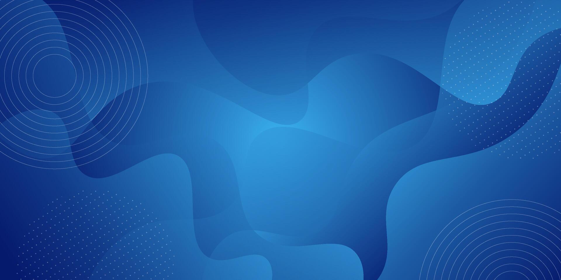 Blue geometric business banner design. Creative banner design with wave shape and lines as template. Simple horizontal banner. vector