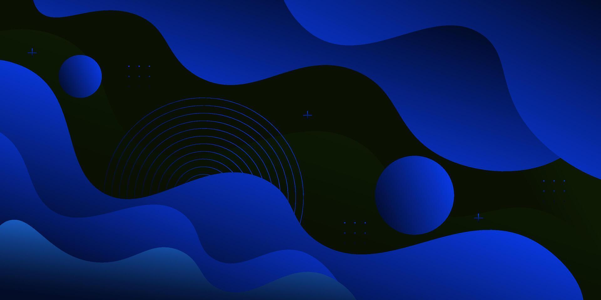 Abstract dark blue wave pattern. Abstract 3D background with simple geometric shape elements. vector