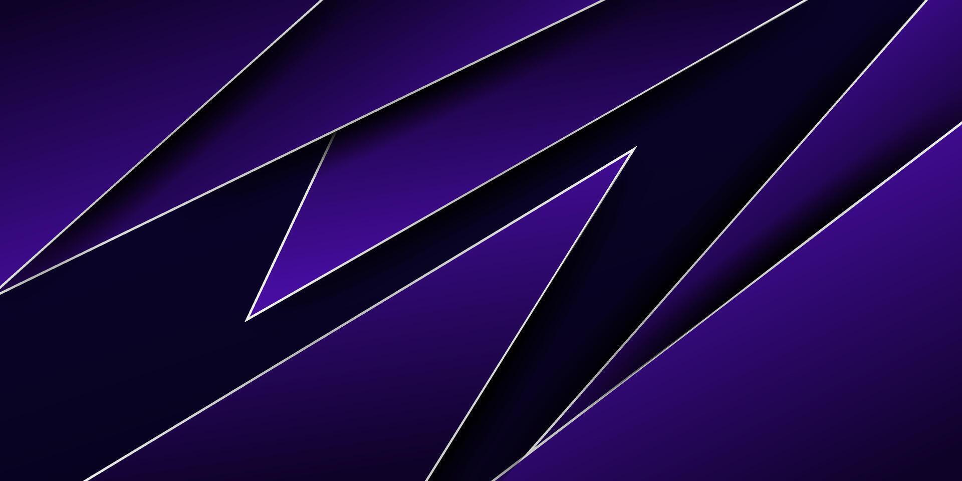 Abstract dark purple background with shadow triangle pattern and overlapping lines. Eps10 vector