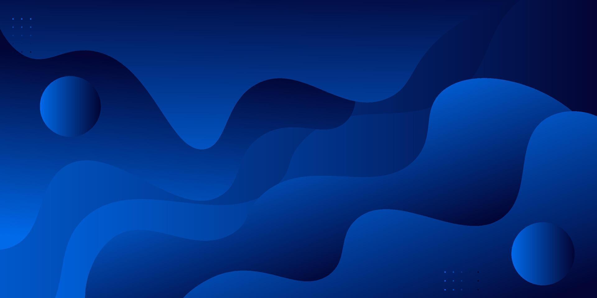 Minimal geometric background. Blue elements with fluid gradient. Dynamic shape composition. eps10 vector