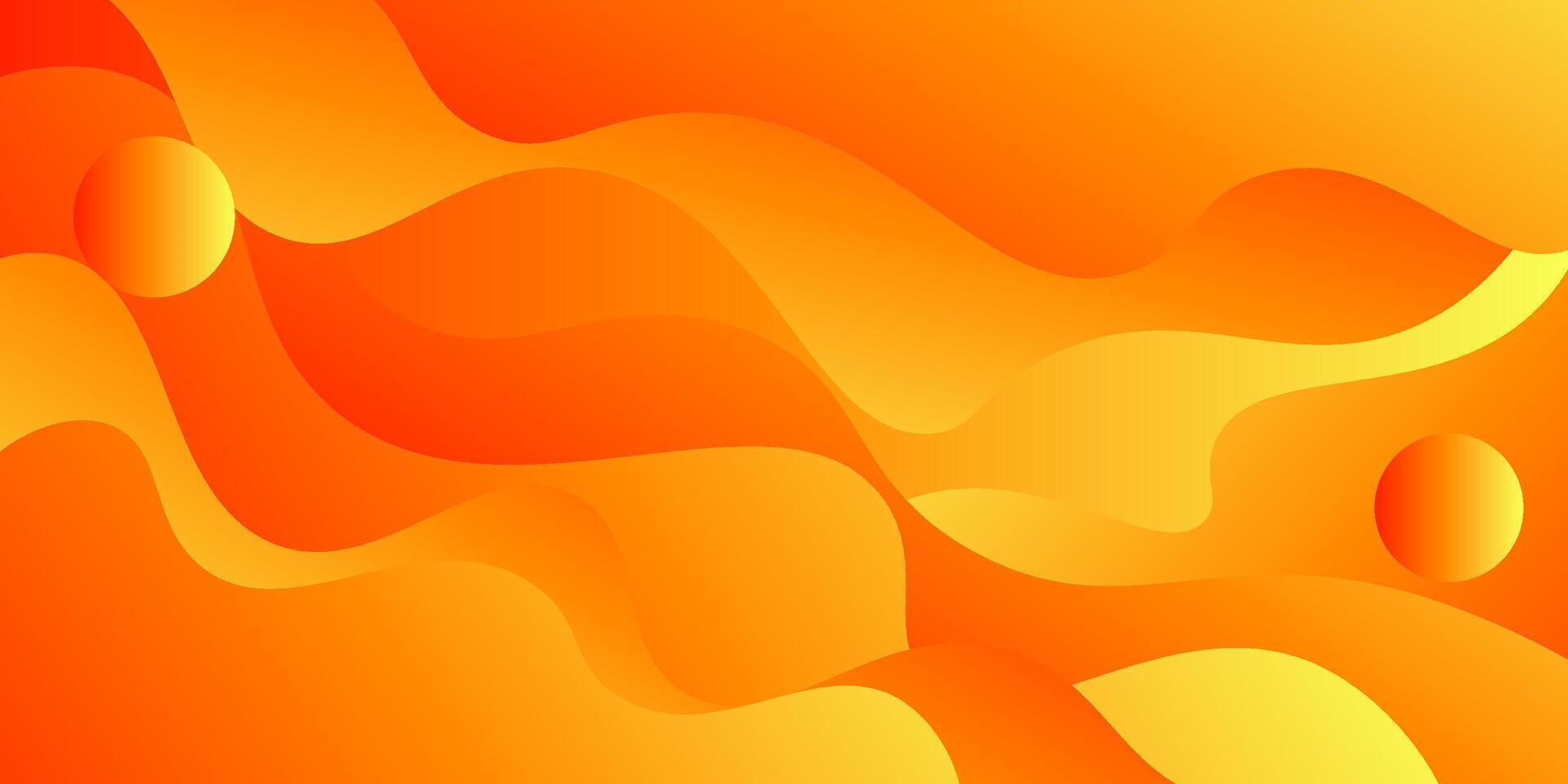 Dynamic gradient wave abstract background with elegant orange gradient flow pattern. eps10 vector