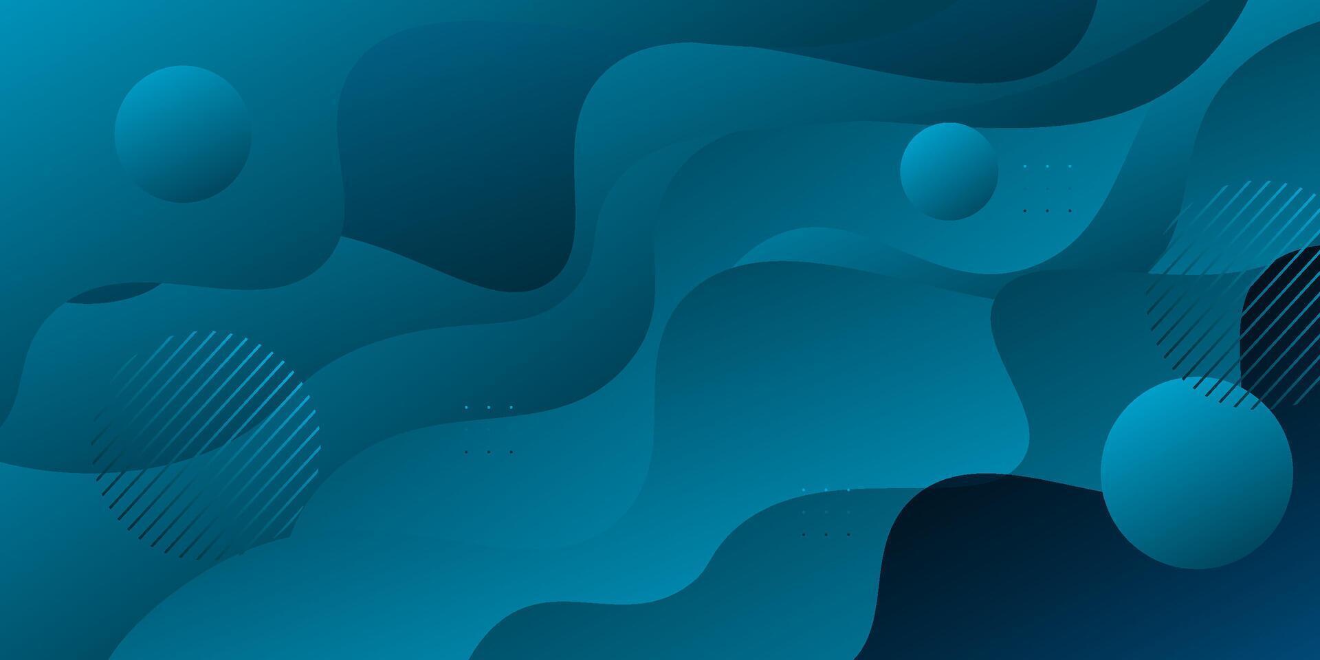 Abstract dark blue gradient illustration background with simple liquid and wave pattern concept. Cool design. Eps10 vector