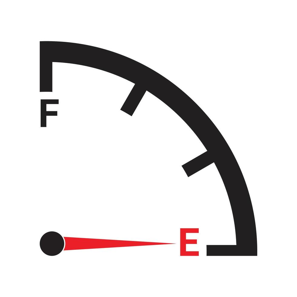 Fuel gauge isolated on white vector