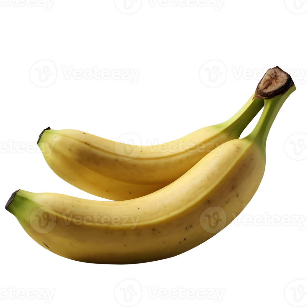 Organic banana on transparent background png
