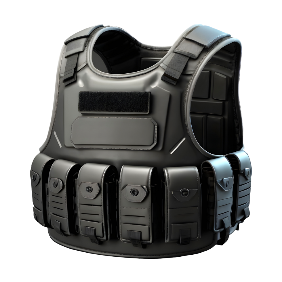 Black Bulletproof Vest png