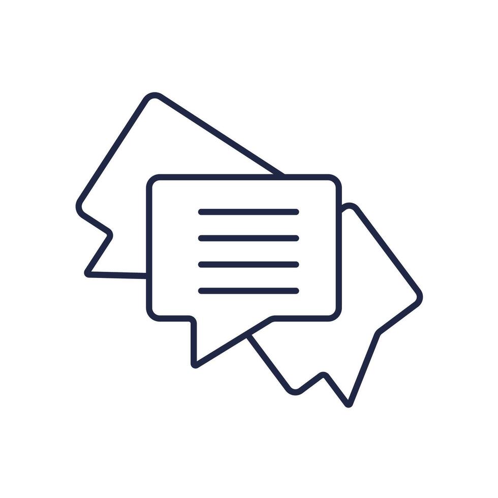 message icons line collection vector
