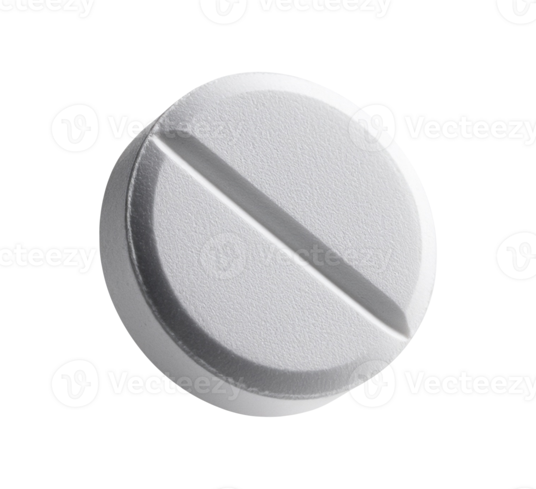 A white isolated pill on a transparent background png