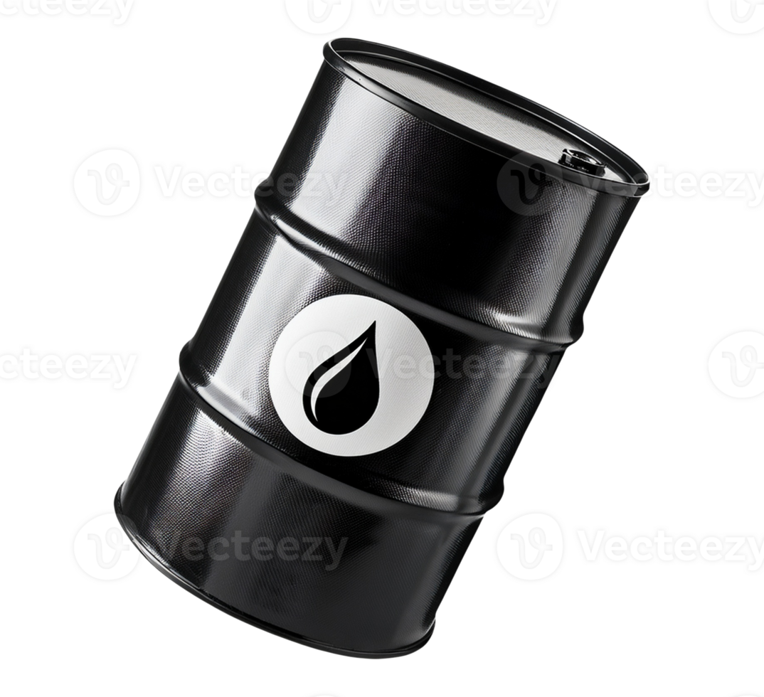 Black Oil Barrel with Drop Symbol png