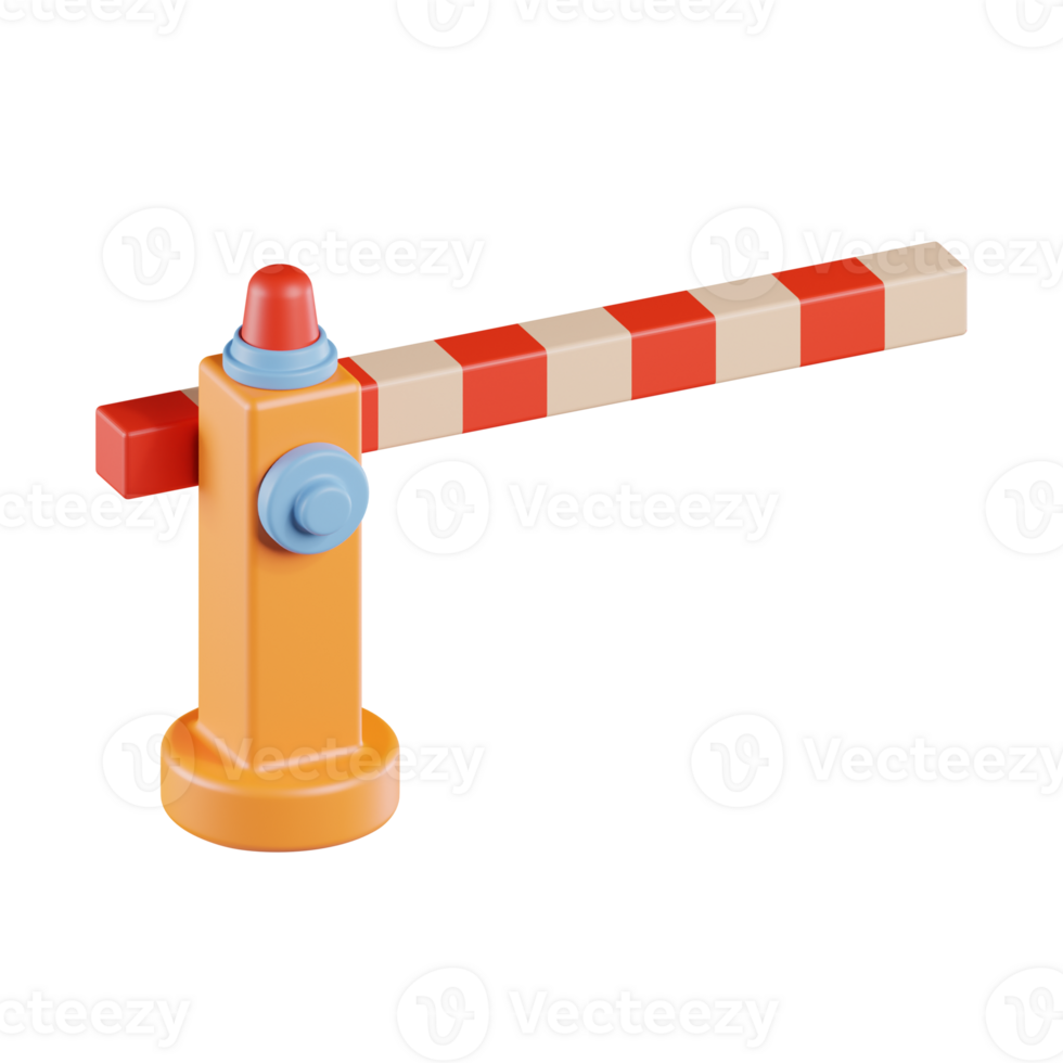 Barrier Gate 3D Icon Illustration png