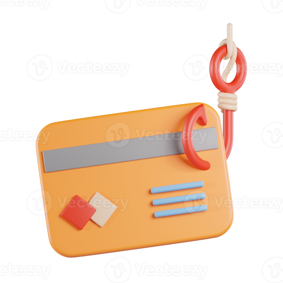Credit Card Phishing 3D Icon png