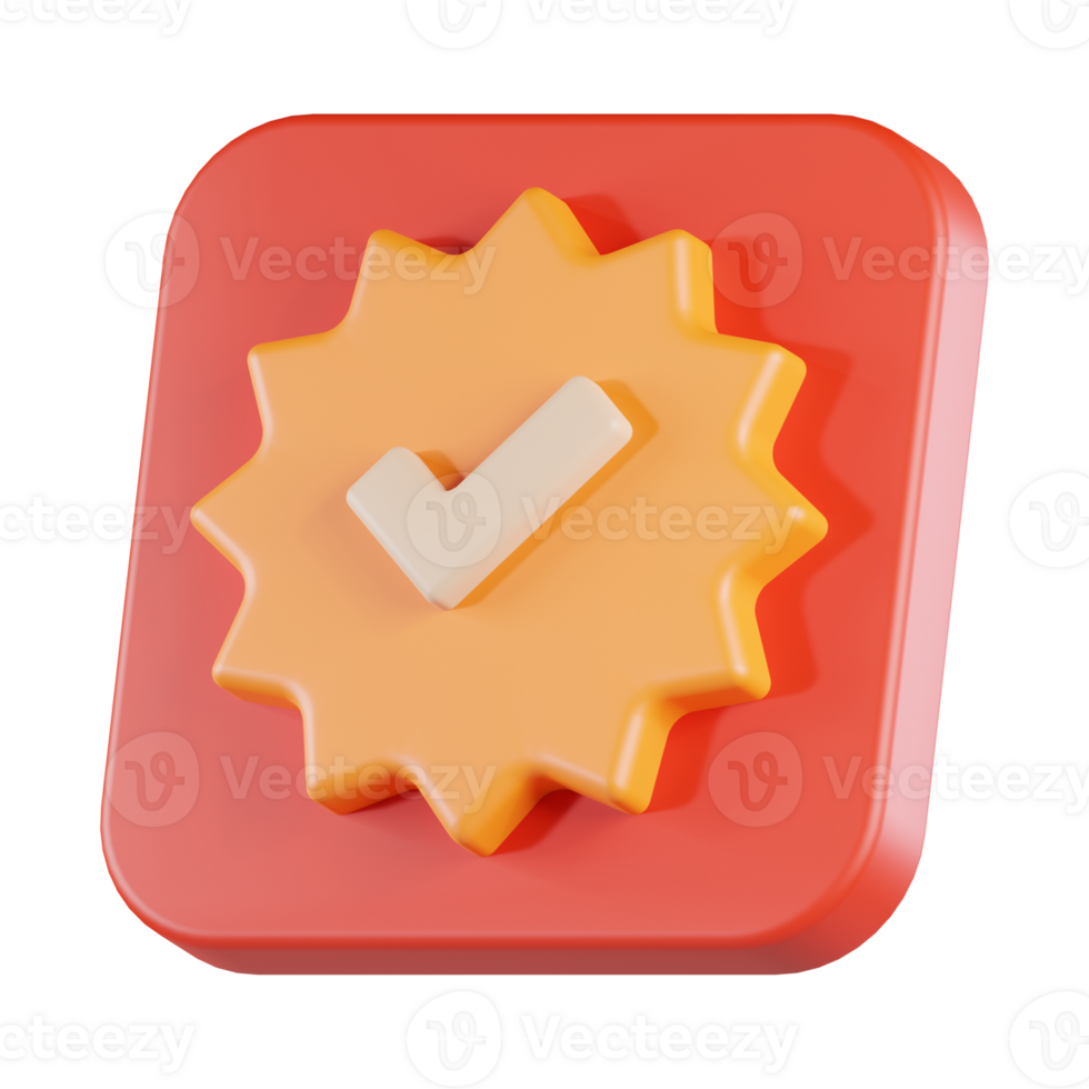 Verification Verified 3D Icon png