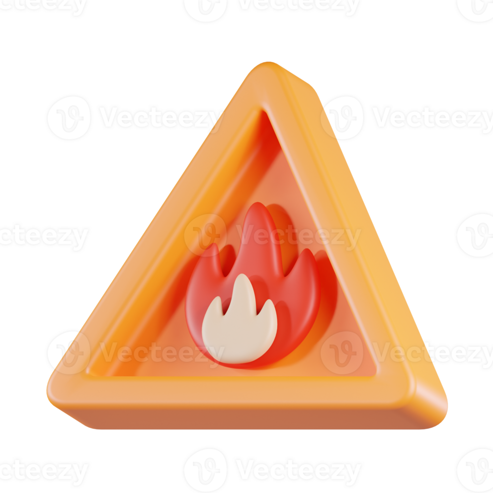Flammable Sign 3D Icon Illustration png