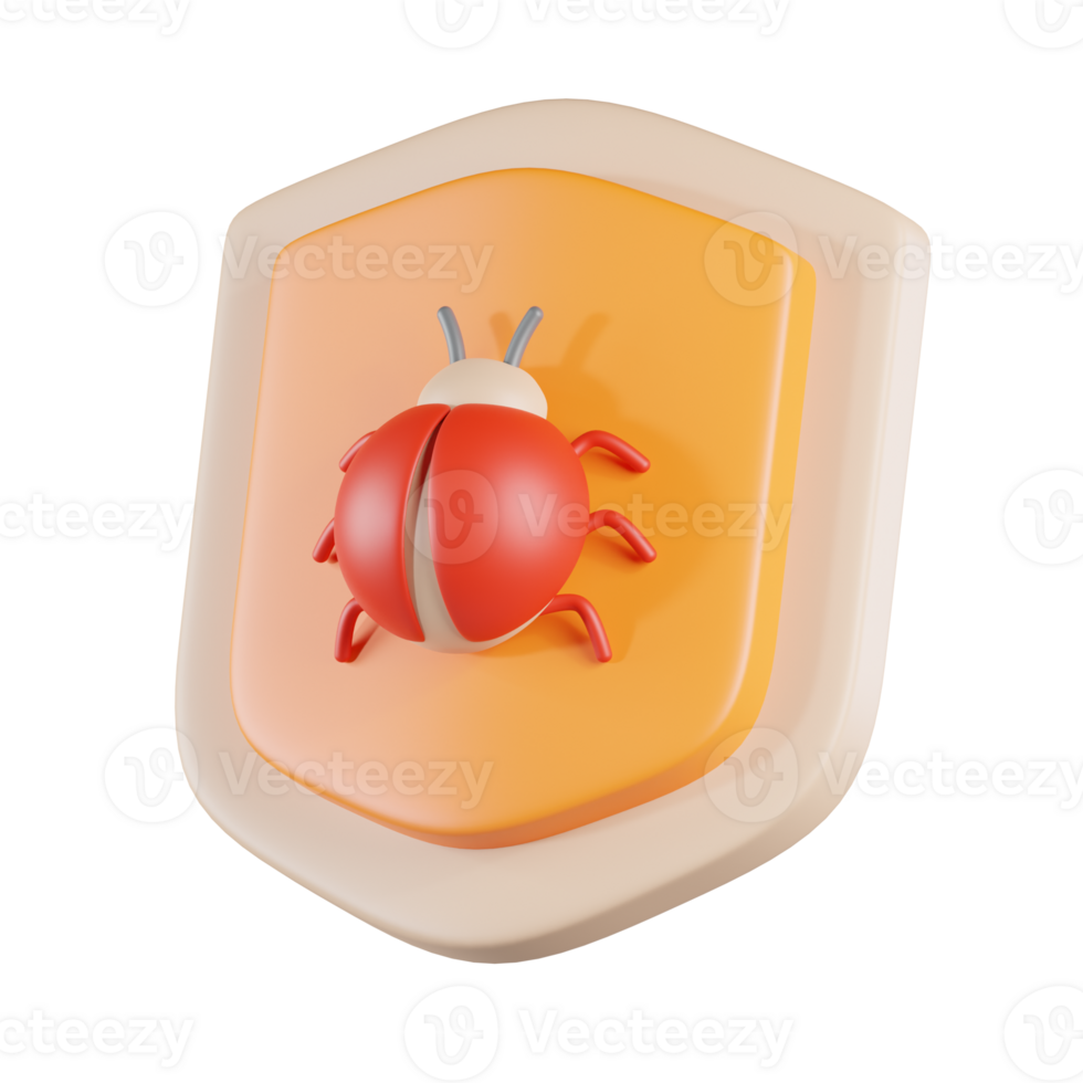 Antivirus Shield 3D Icon png