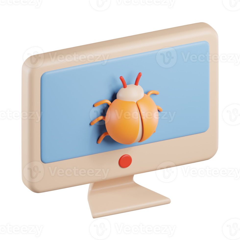 Computer Bug 3D Icon png