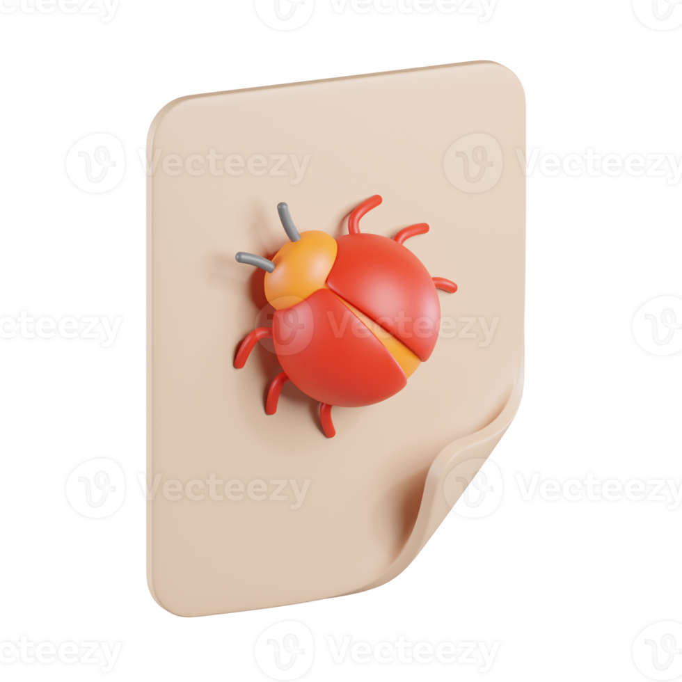 File Bug 3D Icon png