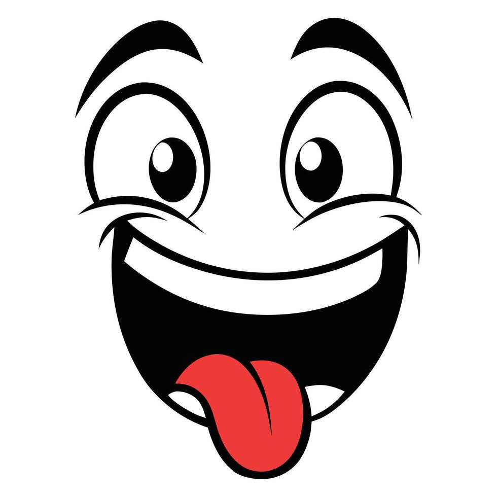 Standalone Cartoon Emoji Faces - Expression Illustrations vector