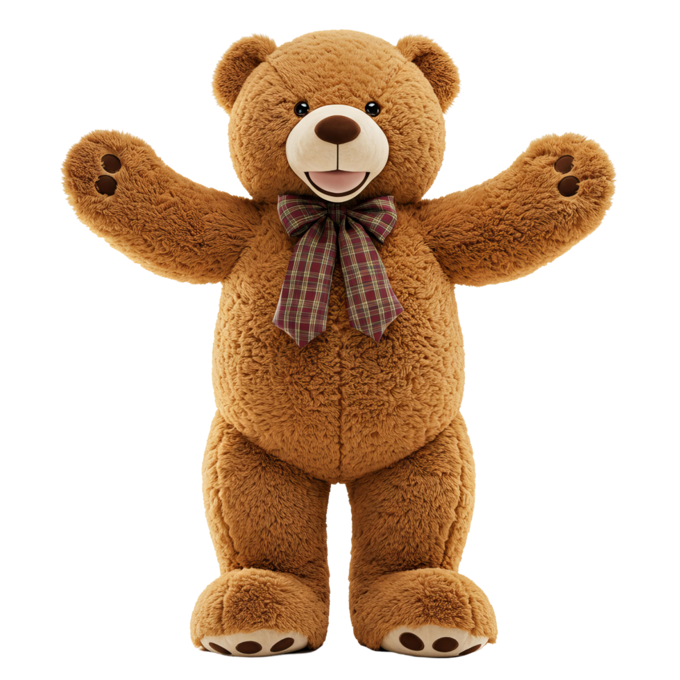 Giant Cuddly Hug Bear with Fluffy Texture png