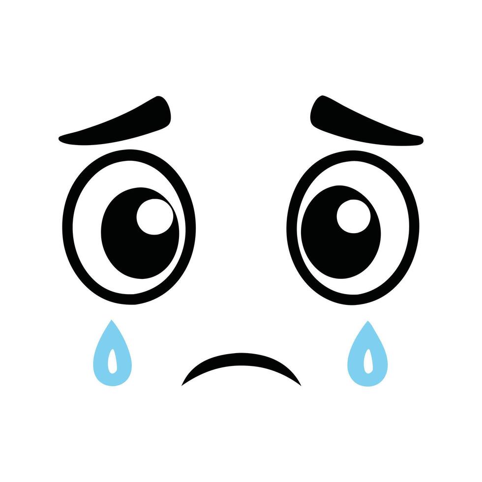 Cartoon Emoji Faces - Facial Expressions Illustration Design vector