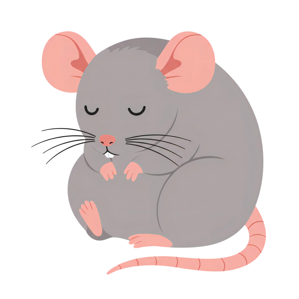 Simple Cartoon Rat Drawing png