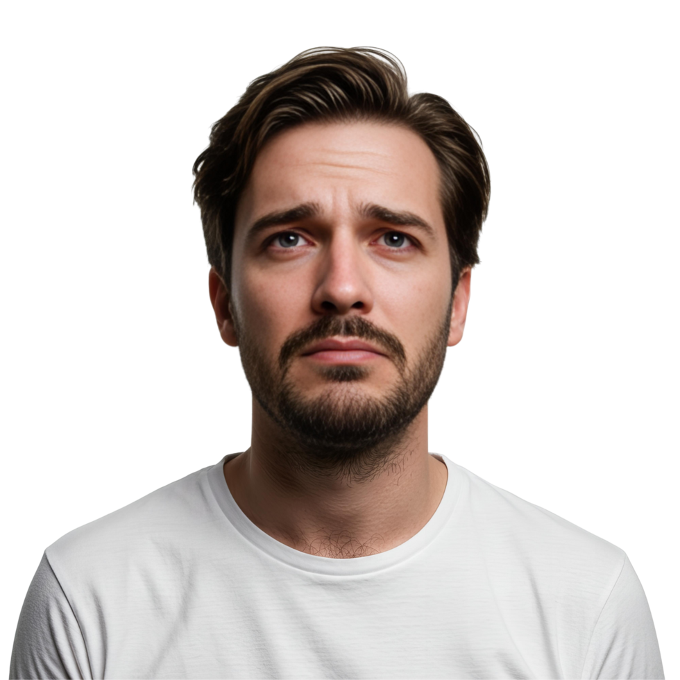Heartbroken Man Expressing Deep Emotional Pain png