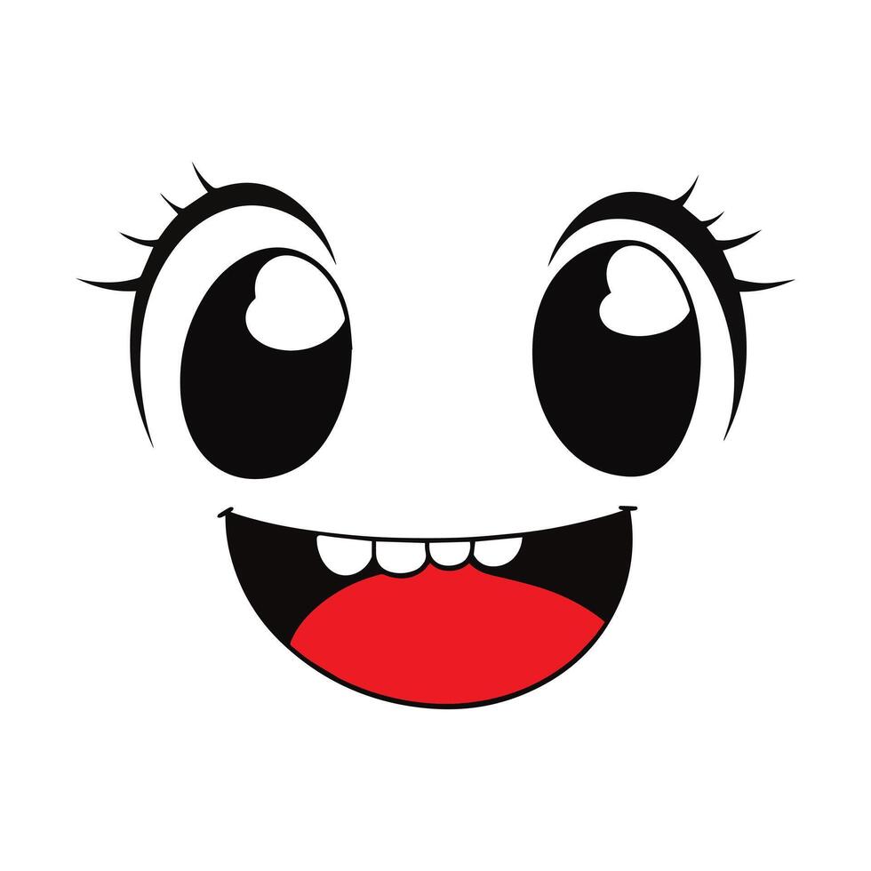 Kawaii face Clip art illustration vector