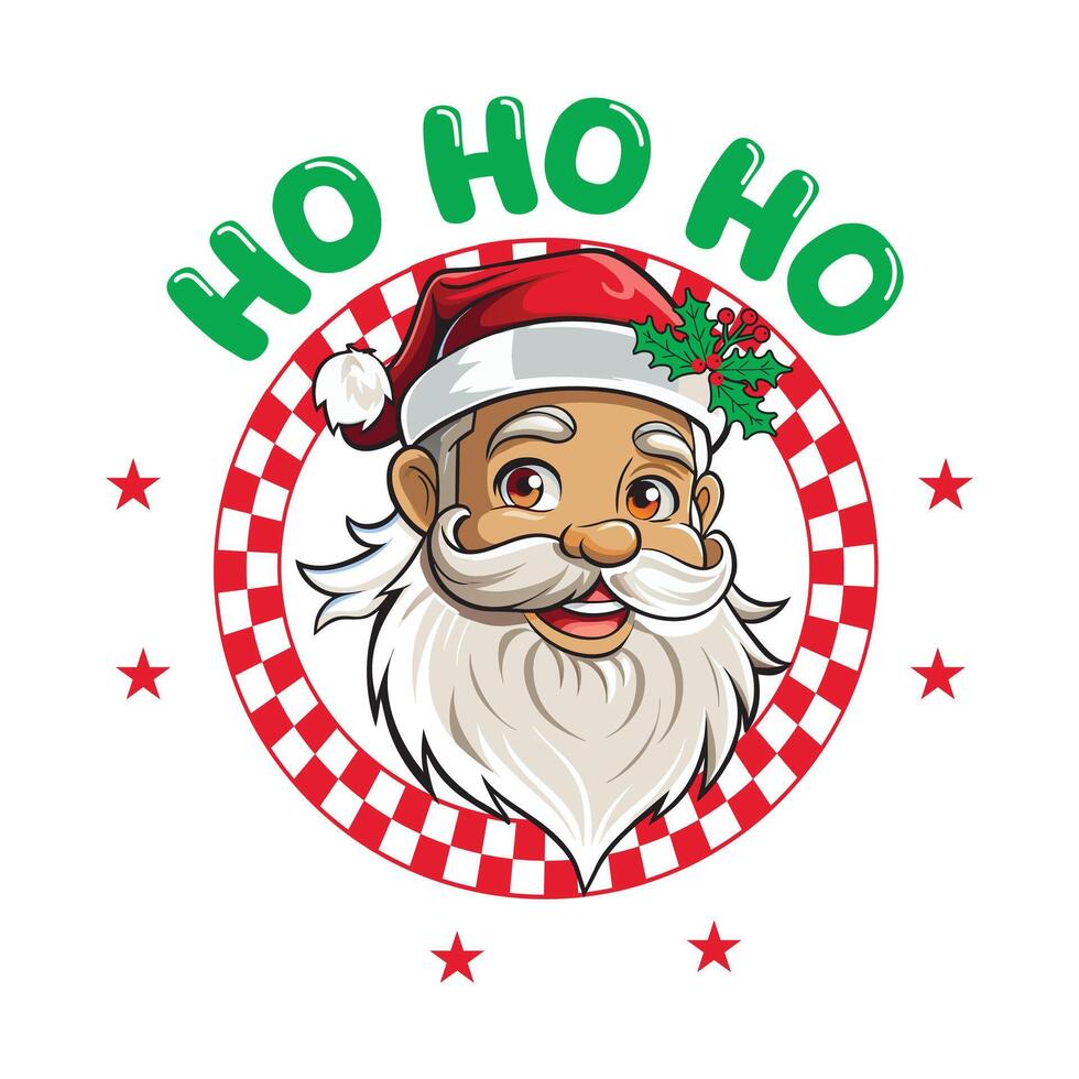 Ho Ho Ho Santa Claus T-shirt Design vector