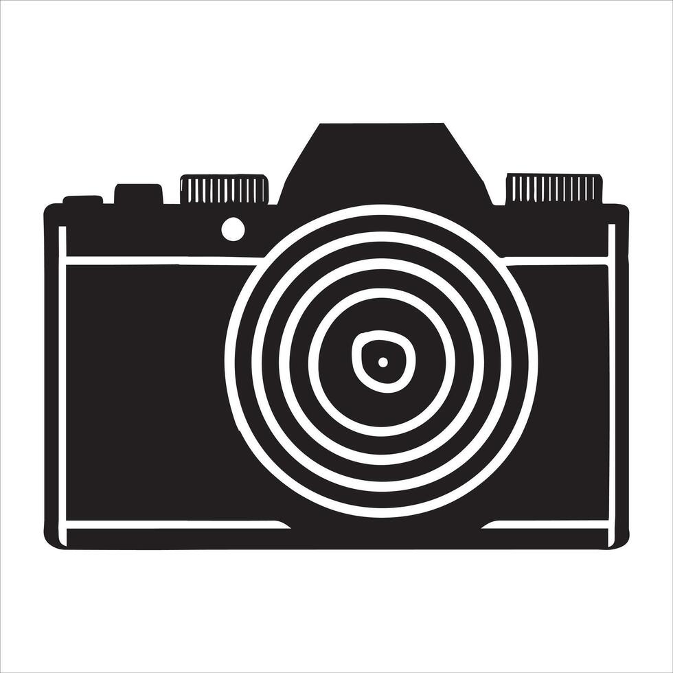 Digita l Camera Silhouette Illustration vector