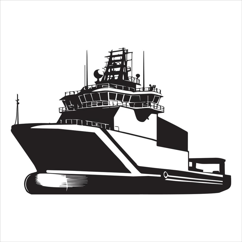 Majestic Cruise Ship Clipart Illustration for Seafaring Adventures vector