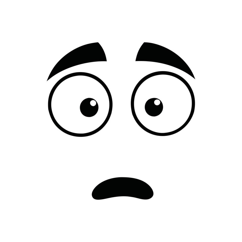 Isolated Expressive Cartoon Emoji Faces Clipart vector
