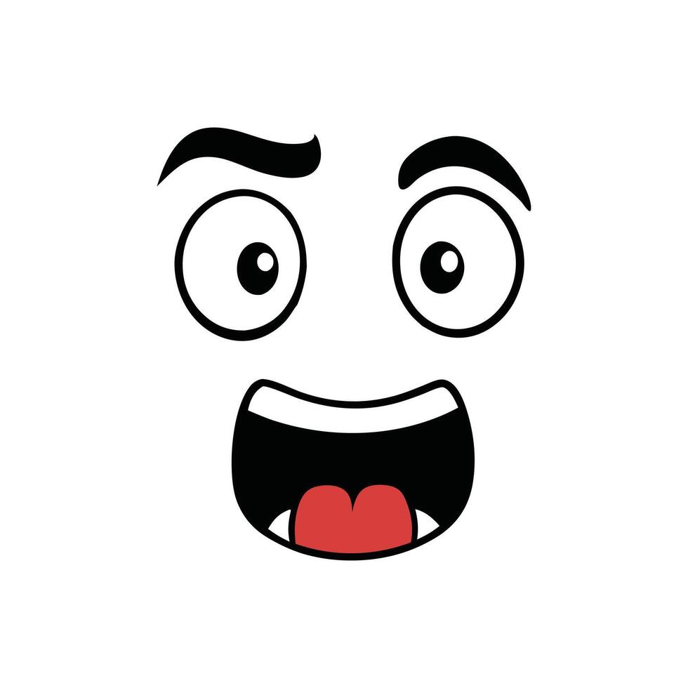 Standalone Cartoon Emoji Faces with Playful Expressions vector