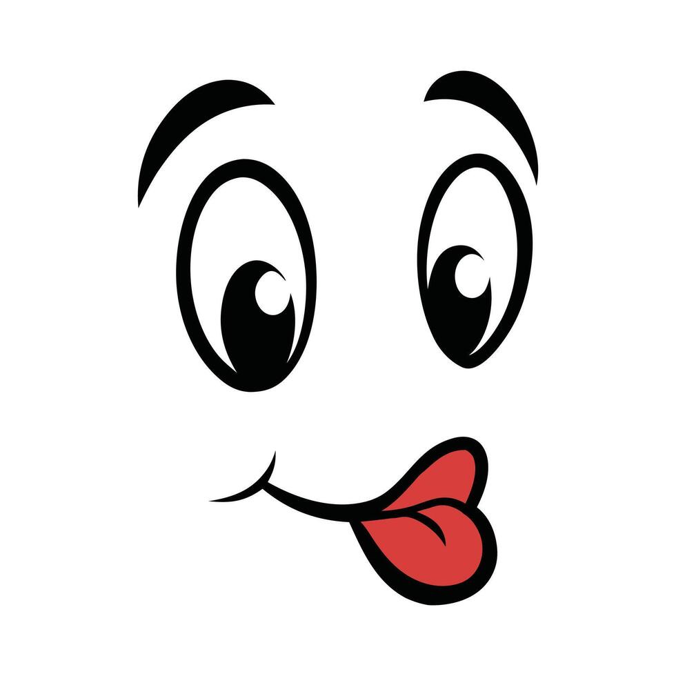 best Cartoon Emoji Faces with Expressions Clipart vector