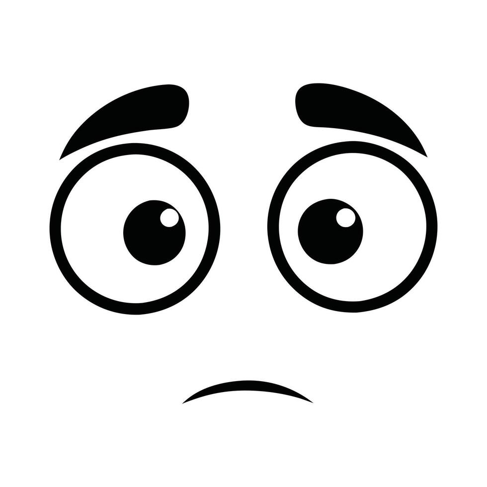 Standalone Cartoon Faces with Emotions Clipart vector