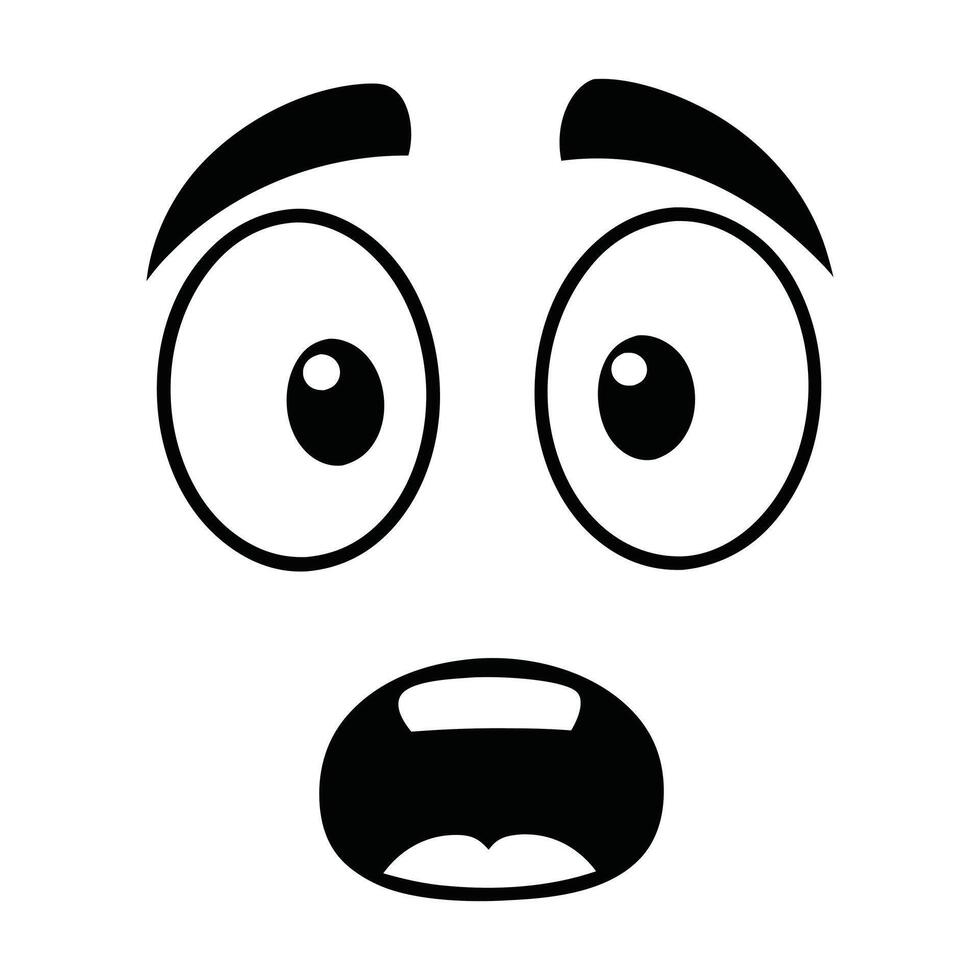 Emoji-Style Cartoon Facial Expression Set Clipart vector